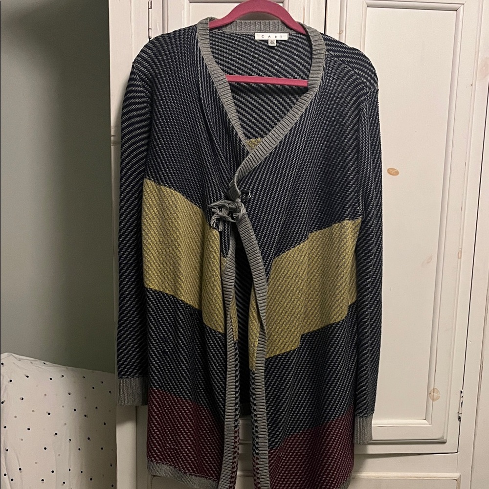 CAbi Multicolor Chevron Cardigan
